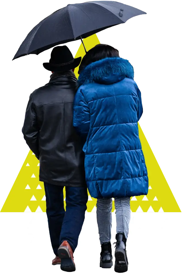 couple under an umbrella